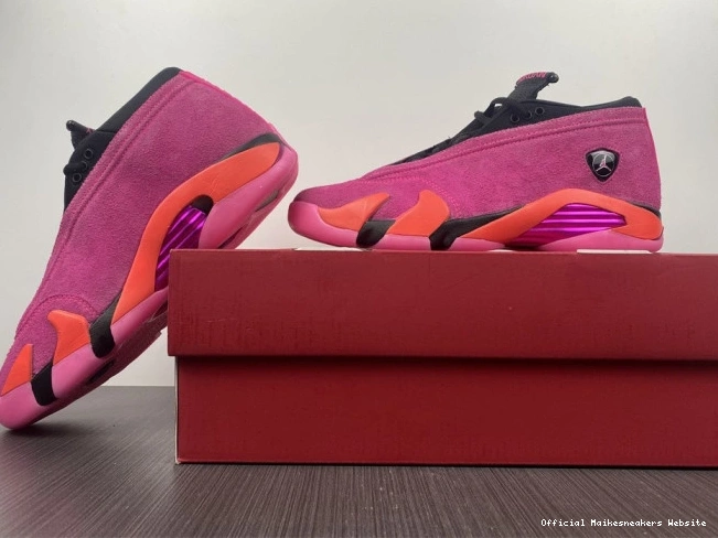 Official Maikesneakers DH4121-600 Low Shocking (W) Pink Jordan 14 Retro 0816